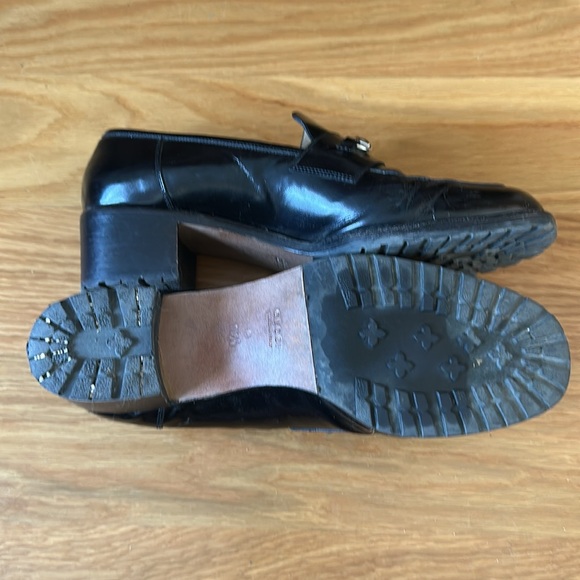 Gucci Vintage Black Patent Leather Horsebit Loafers - Picture 7 of 8